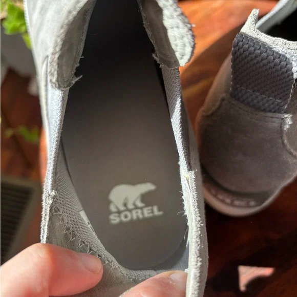 Sorel Out N About Slip-On Wedges -  Gray Suede - Picture 6 of 7